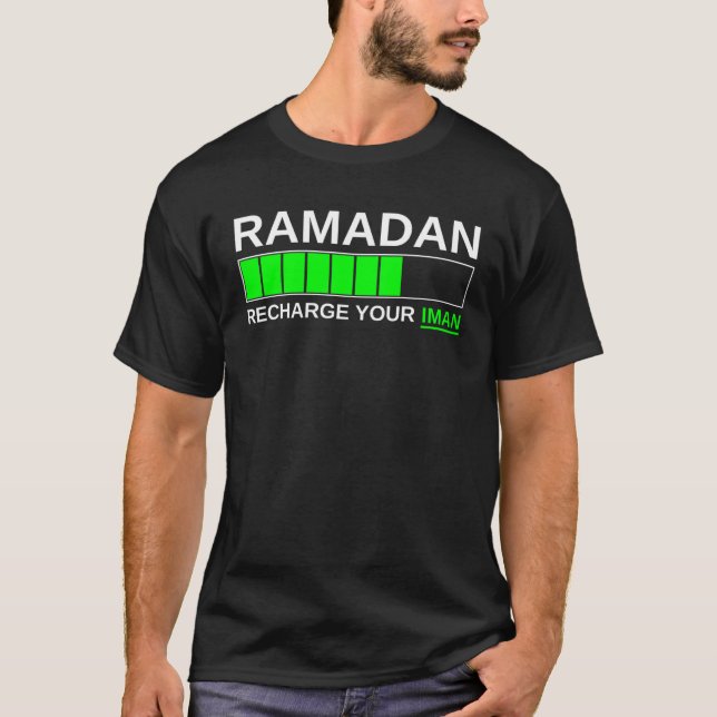 T-shirt Rechargez Votre Iman Ramadan Kareem Ramadan Moubar (Devant)