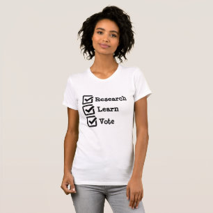 T-shirt Recherche Apprendre Voter Chemise électorale polit
