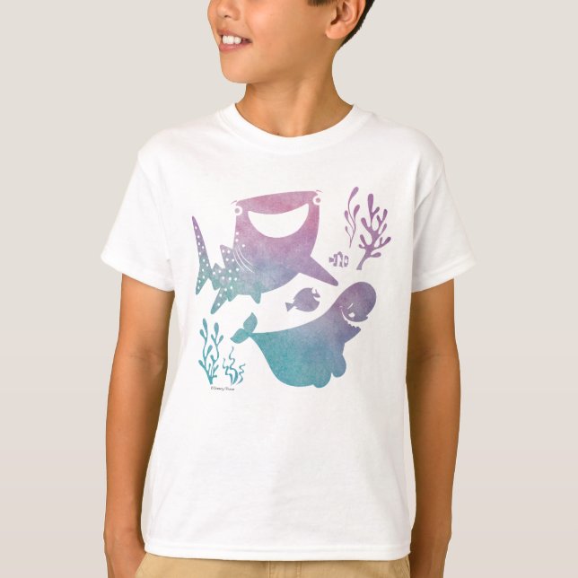 T-shirt Recherche de l'aquarelle Dory (Devant)
