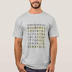 T-shirt Recherche de mots sur papier toilette