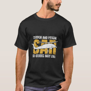 T-shirt Recherche Et Secourir Hélicoptère Sar Distressed