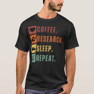 T-shirt Recherche sur la consommation de café - Répétition