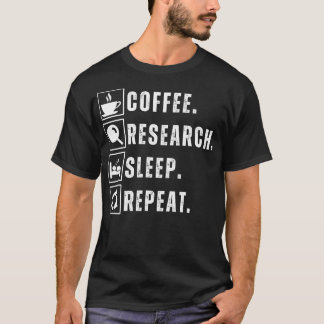 T-shirt Recherche sur la consommation de café - répétition