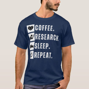 T-shirt Recherche sur la consommation de café - Répétition