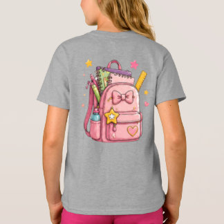 T-shirt Recommandation: "Illustration de cartable d'école
