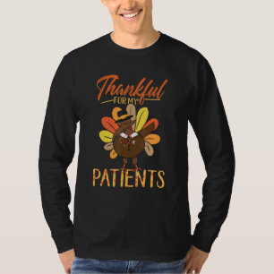 T-shirt Reconnaissant Envers Mes Patients Thanksgiving Din