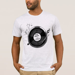 T-shirt record de plaque tournante de collecteur