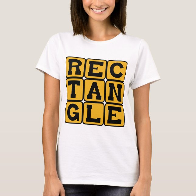 T-shirt Rectangle, polygone à quatre côtés (Devant)