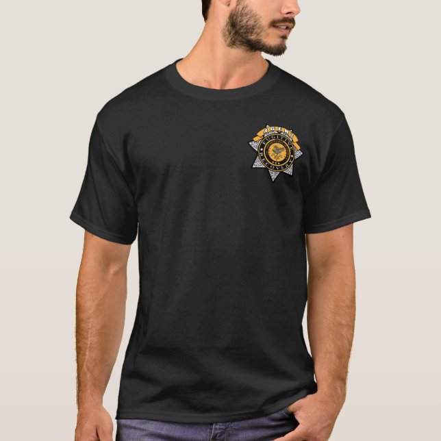 T-shirt Récupération de fugitif d'agent (Devant)