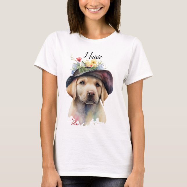 T-SHIRT RÉCUPÉRATION DE LABRADOR JAUNE ADORABLE (Devant)