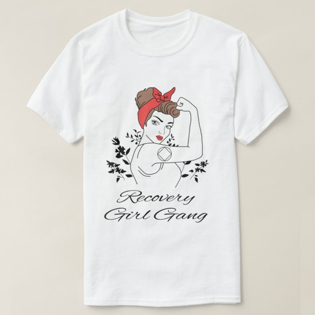 T-shirt Récupération Girl Gang Narcotiques Anonyme NA AA 1 (Design devant)