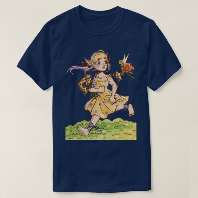 T-shirt Récupérer des fleurs (Design devant)