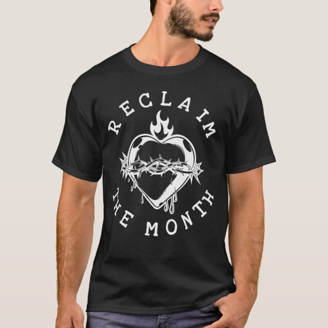 T-shirt Récupérer Le Mois Sacré Coeur Image Juin Mois Pr (Devant)
