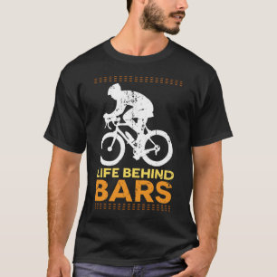 T-shirt Recyclage drôle de cycliste derrière barres de