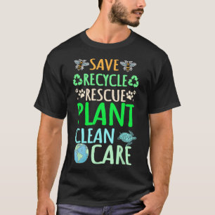 T-shirt Recyclage écologiste Recyclage Jour des terres Res