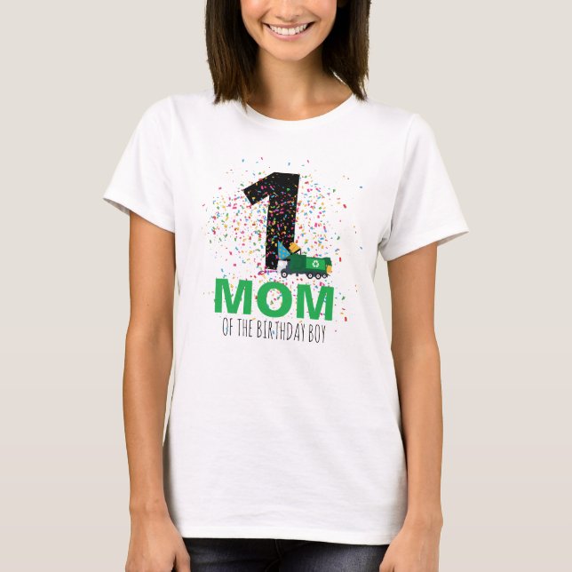 T-shirt Recyclage personnalisé Camion poubelle fête d'anni (Devant)