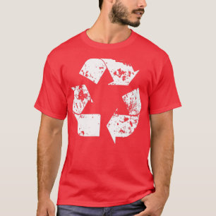 T-shirt Recycler blanc désorganisé
