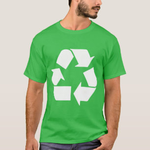 T-shirt Recycler Blanc sur Vert