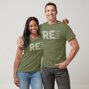 T-shirt Recycler réutiliser réutiliser repenser la crise D