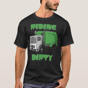 T-shirt Recycling Trash Garbage Truck Riding Dirty