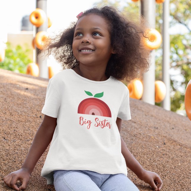 T-shirt Red Apple Rainbow, Big Sister (Créateur téléchargé)