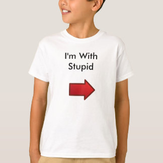 T-shirt red_arrows_right, je suis avec stupide