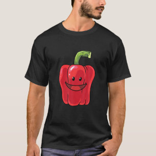 T-shirt Red Bell Poivre végétal Vegan Hobby Gardener Fun
