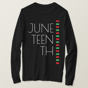 T-shirt Red Black Green Junetdix Celebration Long Sleeve