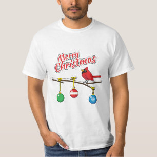 T-shirt Red Cardinal on Christmas