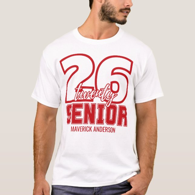 T-shirt Red Class of 2026 Graduation (Devant)