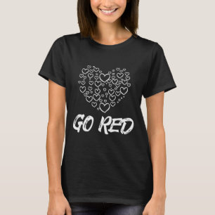 T-shirt Red Day Go Red Heart Maladie Cadeaux de sensibilis