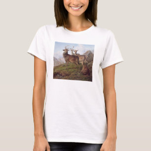T-shirt Red Deer in a Highland Landscape, 1872 (oil on can