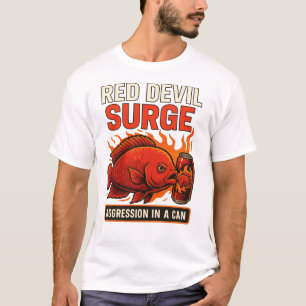 T-shirt Red Devil Surge - Drôle Poisson Cichlid Boisson d'