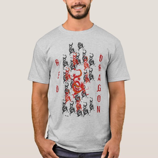 T-shirt Red Dragon Nouvel An chinois (Devant)