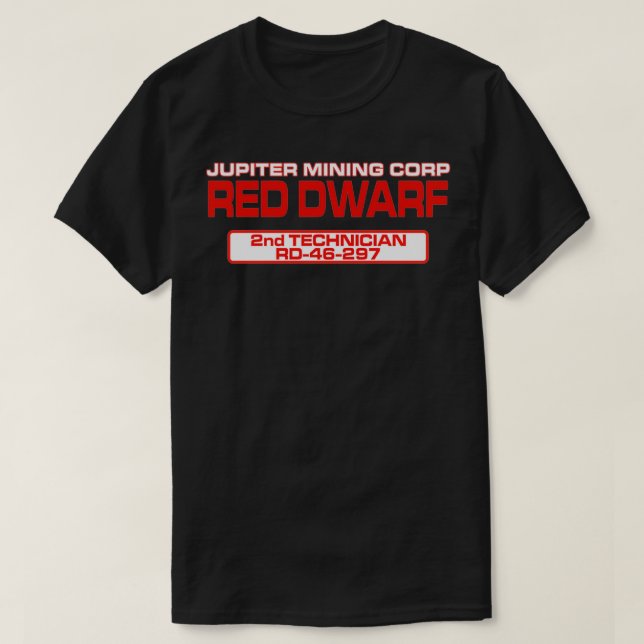 T-shirt Red Dwarf 2e technicien  (Design devant)