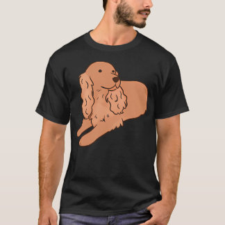 T-shirt Red English Cocker Spaniel Illustration