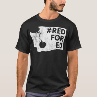 T-shirt Red For Ed Washington Teacher Public Education