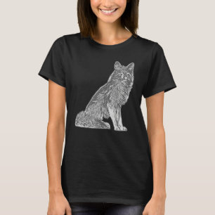 T-shirt Red fox animal forestier sauvage prédateur avec re