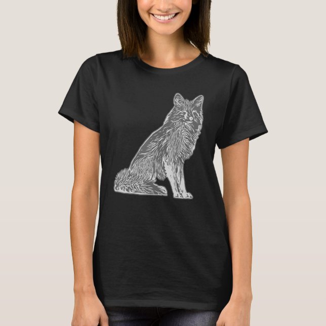 T-shirt Red fox animal forestier sauvage prédateur avec re (Devant)