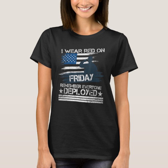 T-shirt Red Friday Militaires se souviennent de tous les d (Devant)