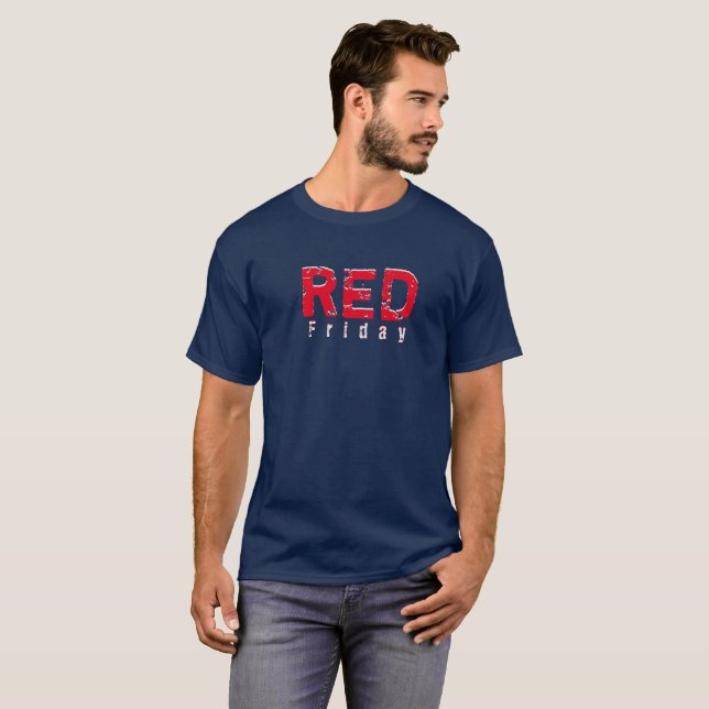 T-shirt RED Friday - Souvenez-vous de tous ceux qui ont ét (Devant entier)
