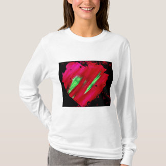 T-shirt Red Goth Heart Splatter Peinture Chemise femme