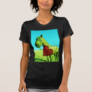 T-shirt Red Heart and Horse