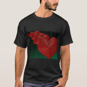 T-shirt Red Heart Love Tee sur Bold Arrière - plan