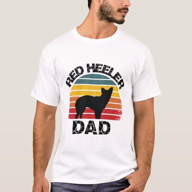T-shirt red heeler dad Shirt - Cattle dog gift Cattle Dog (Devant)