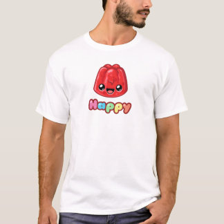 T-shirt Red Jelly Happy Text - Happy Jump