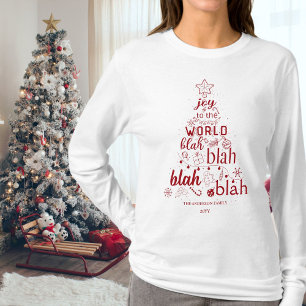 T-shirt Red Joy to the World J'ai oublié les paroles Famil