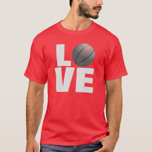 T-shirt Red Love Basketball Sport