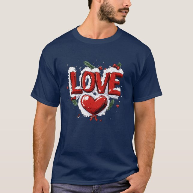 T-shirt Red LOVE funny (Devant)