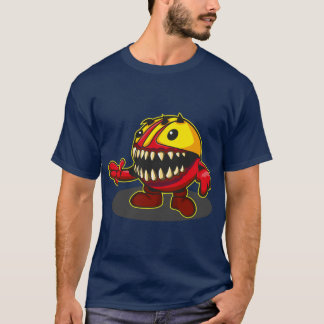 T-shirt Red monster that eats pills and travels a maze